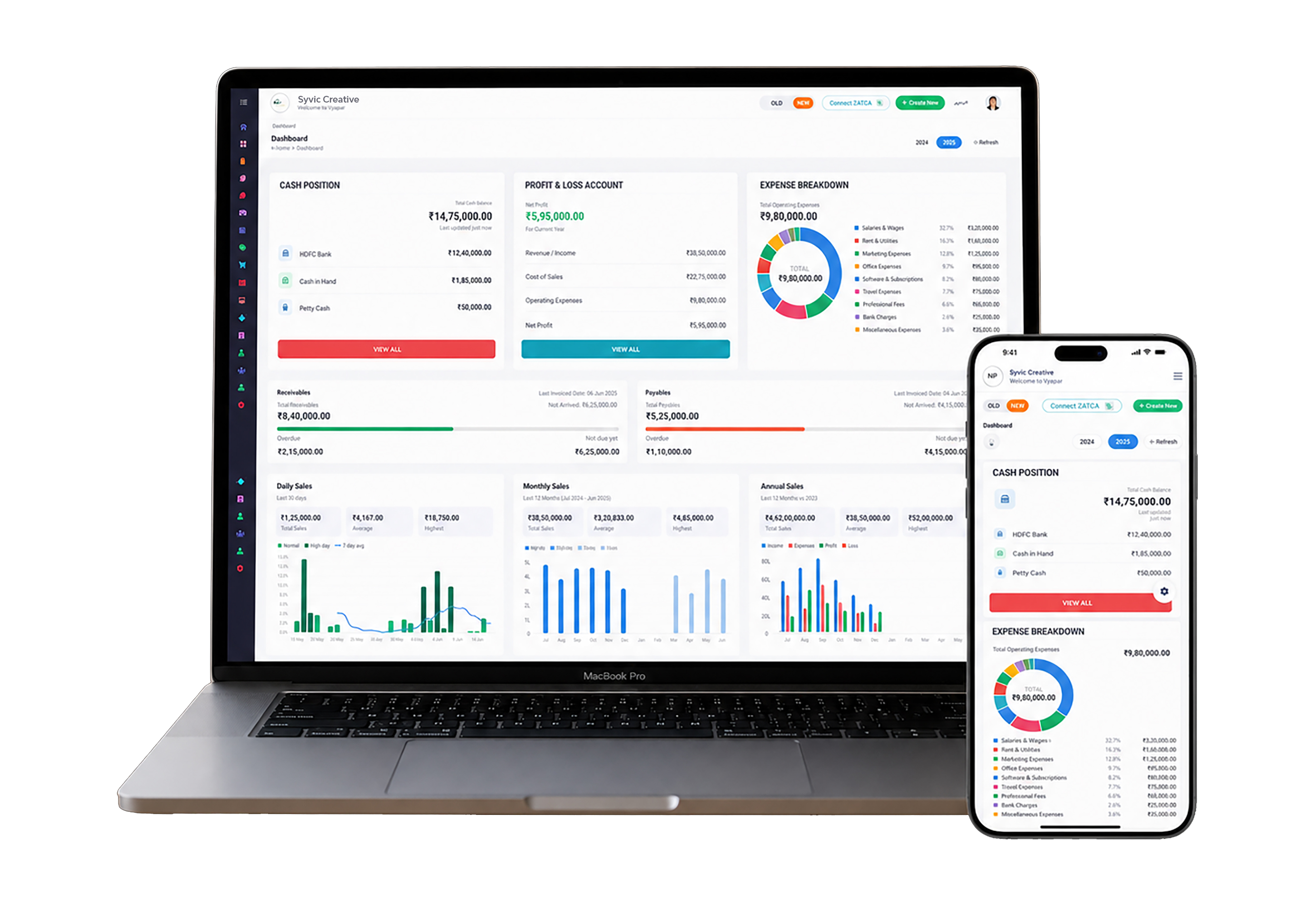 ZATCA Phase 2 Compliant Accounting Software Saudi Arabia - QR Invoice Generator Dashboard